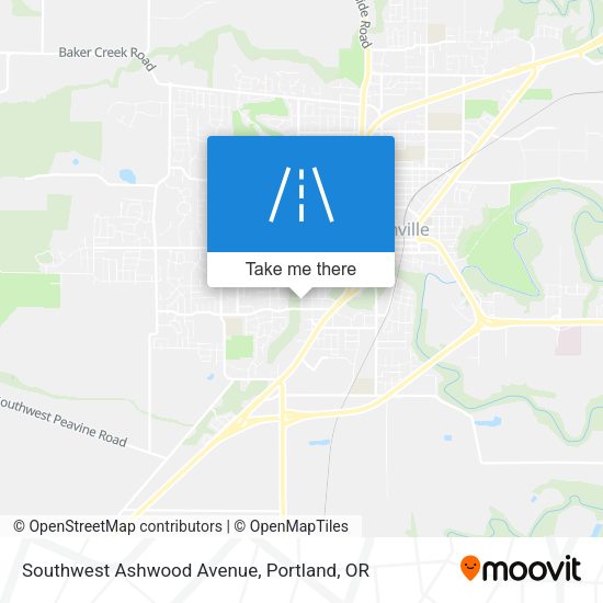 Southwest Ashwood Avenue map