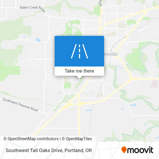 Southwest Tall Oaks Drive map