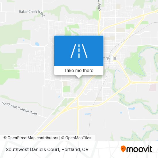 Southwest Daniels Court map