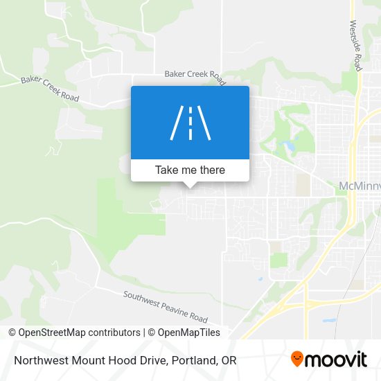 Northwest Mount Hood Drive map