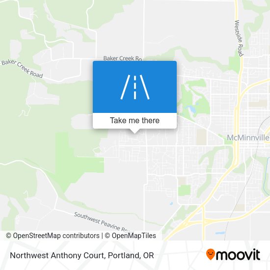 Northwest Anthony Court map