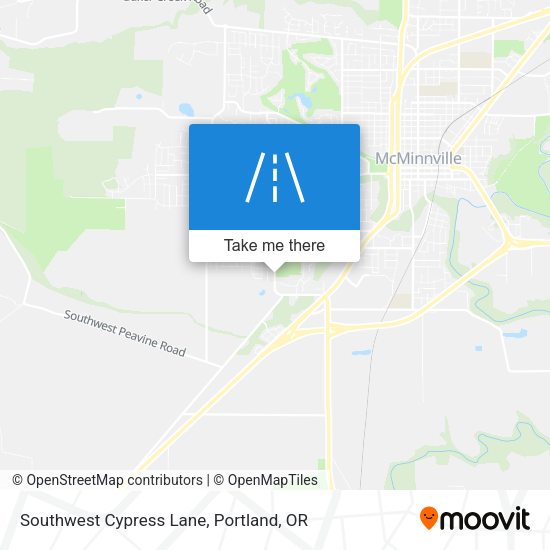 Southwest Cypress Lane map