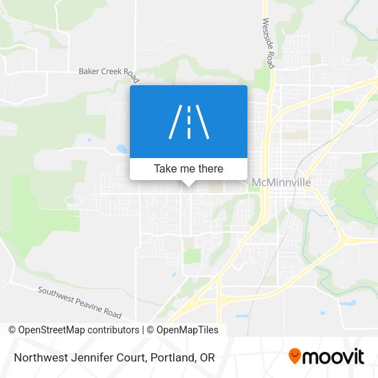 Northwest Jennifer Court map