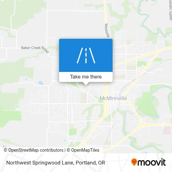 Northwest Springwood Lane map