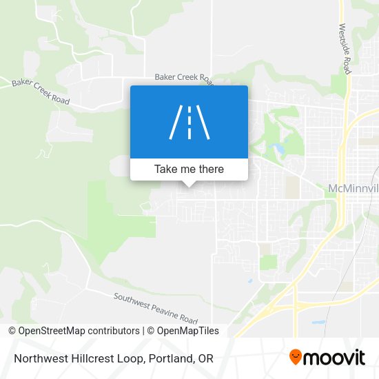Northwest Hillcrest Loop map