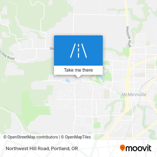Northwest Hill Road map