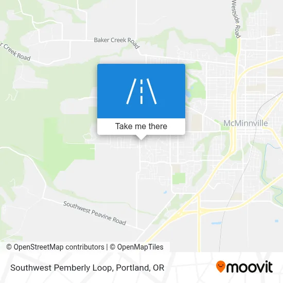 Southwest Pemberly Loop map
