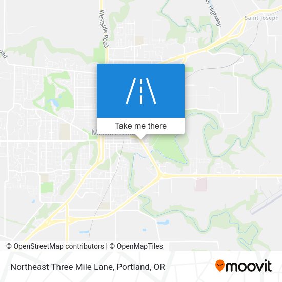 Mapa de Northeast Three Mile Lane