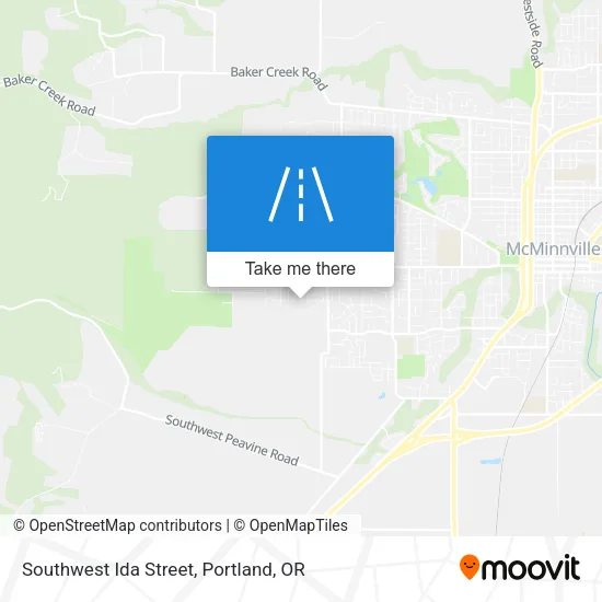 Southwest Ida Street map