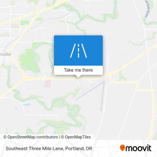 Southeast Three Mile Lane map
