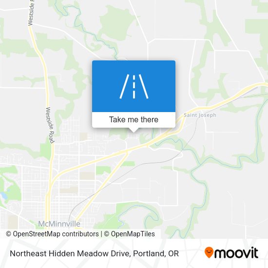 Northeast Hidden Meadow Drive map
