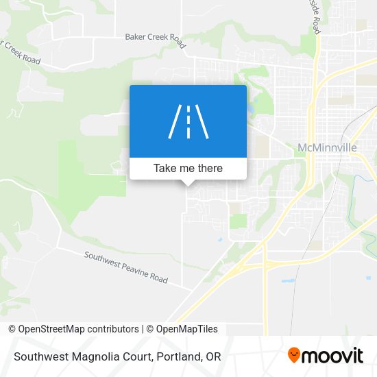 Southwest Magnolia Court map