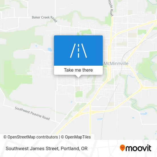 Southwest James Street map
