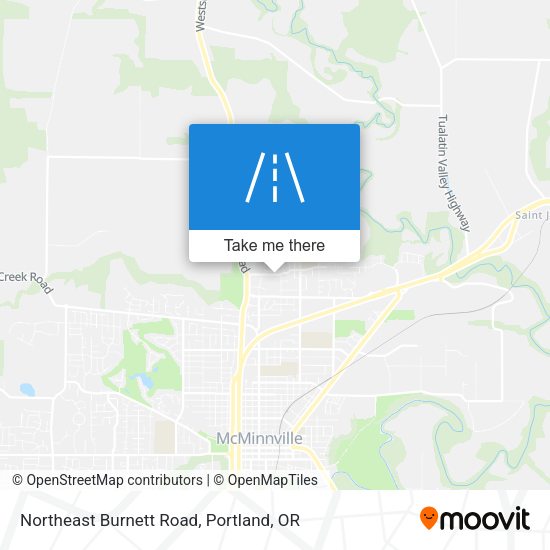Northeast Burnett Road map