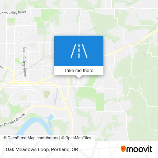 Oak Meadows Loop map