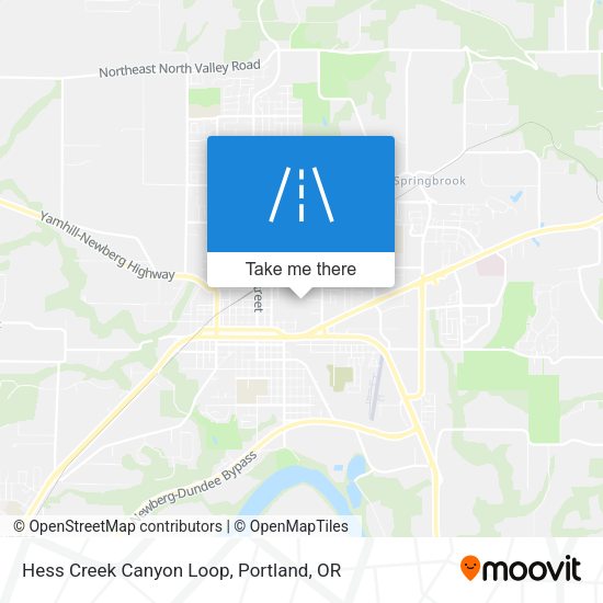 Hess Creek Canyon Loop map
