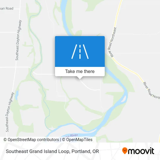 Southeast Grand Island Loop map