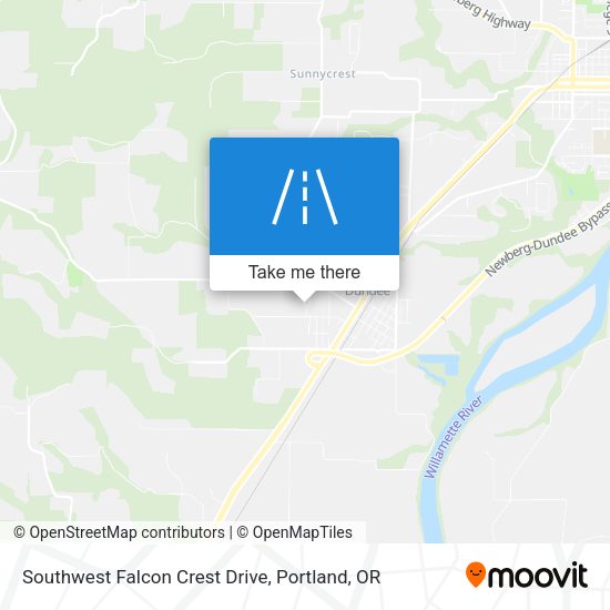 Mapa de Southwest Falcon Crest Drive