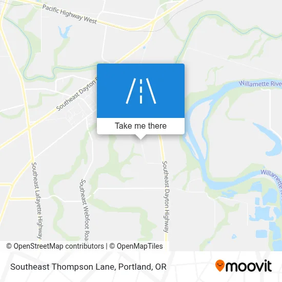 Southeast Thompson Lane map
