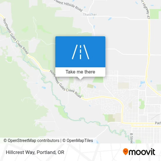 Hillcrest Way map