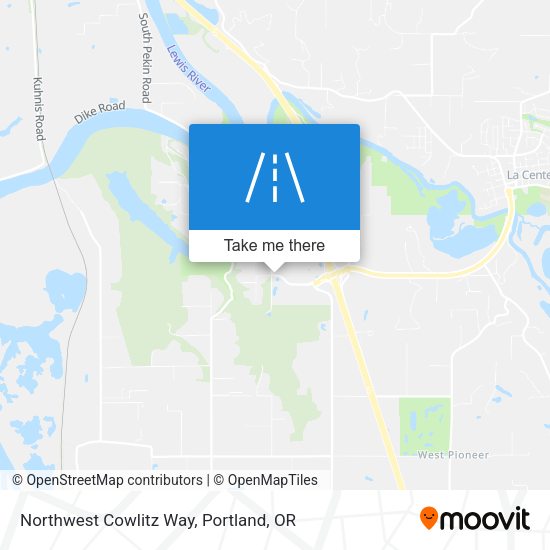 Northwest Cowlitz Way map