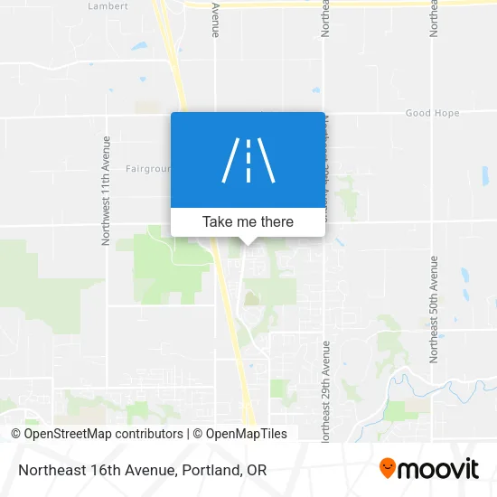 Northeast 16th Avenue map