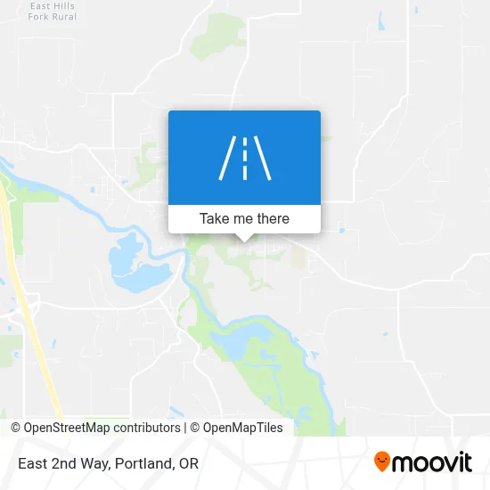 East 2nd Way map