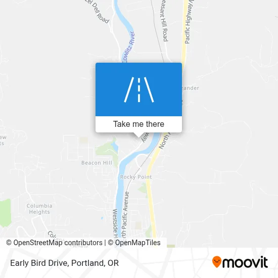 Early Bird Drive map