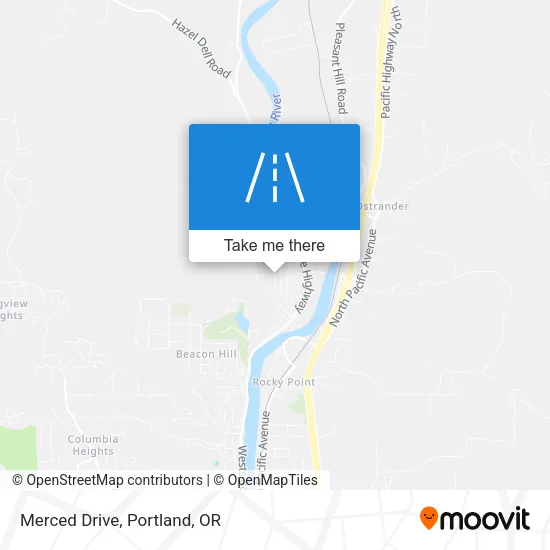 Merced Drive map