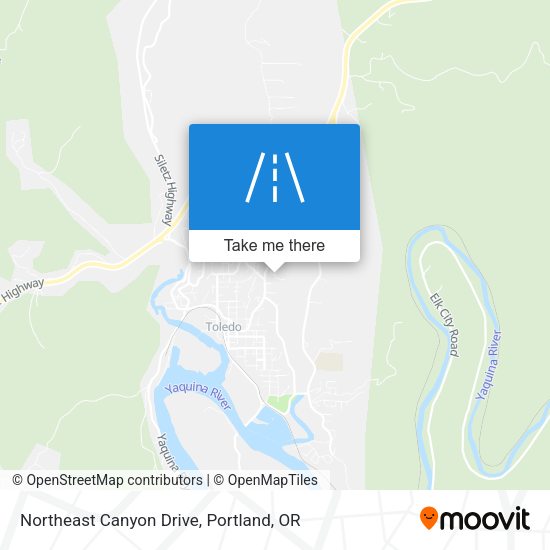 Northeast Canyon Drive map