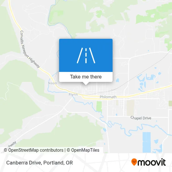Canberra Drive map