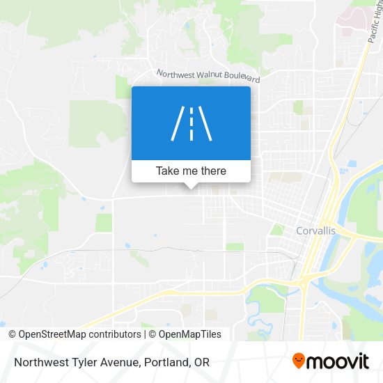 Northwest Tyler Avenue map