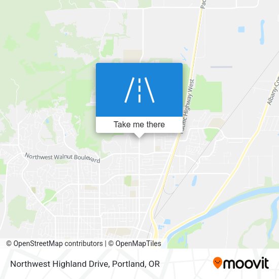 Northwest Highland Drive map