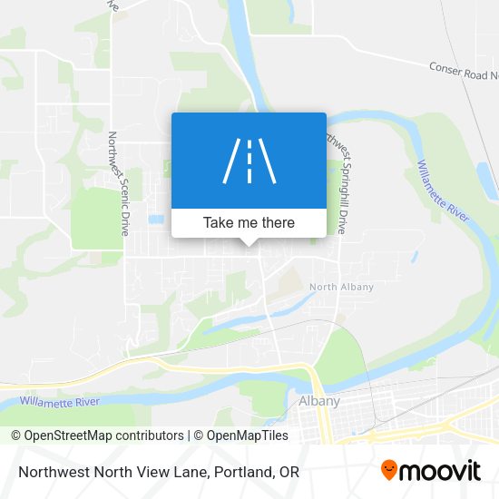Northwest North View Lane map