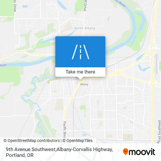 9th Avenue Southwest;Albany-Corvallis Highway map