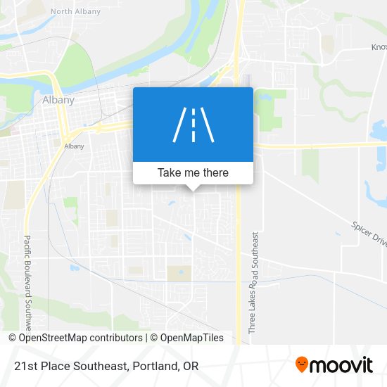 Mapa de 21st Place Southeast