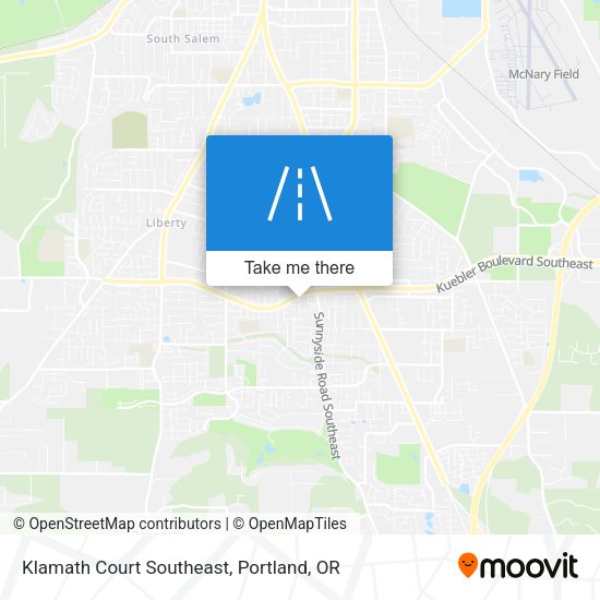 Klamath Court Southeast map