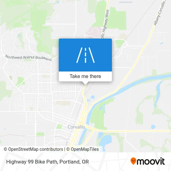 Highway 99 Bike Path map
