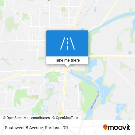 Southwest B Avenue map