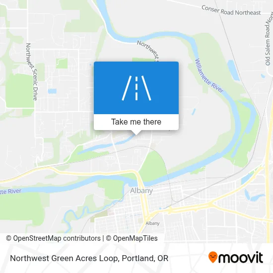 Northwest Green Acres Loop map