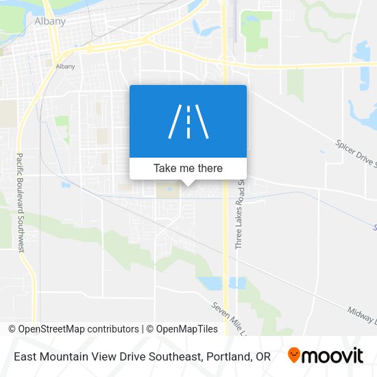 Mapa de East Mountain View Drive Southeast