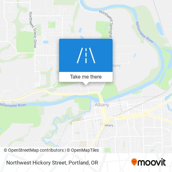 Northwest Hickory Street map