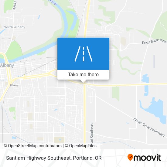 Santiam Highway Southeast map