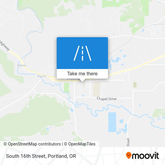 South 16th Street map