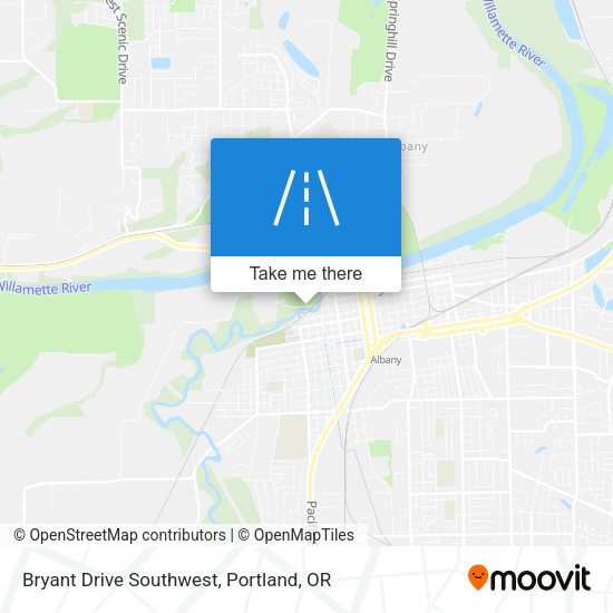 Bryant Drive Southwest map