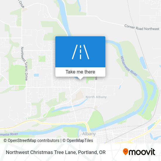 Mapa de Northwest Christmas Tree Lane
