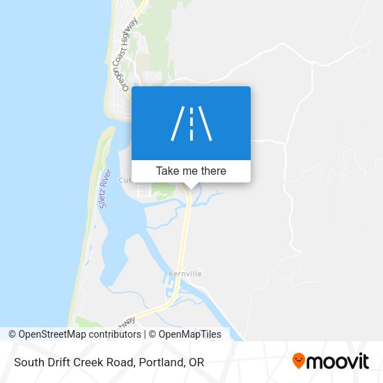 South Drift Creek Road map