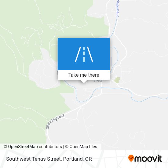 Southwest Tenas Street map