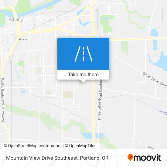 Mountain View Drive Southeast map