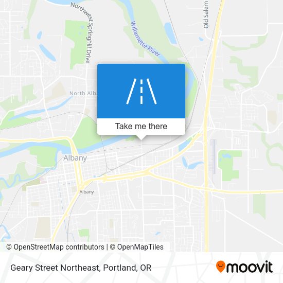 Geary Street Northeast map